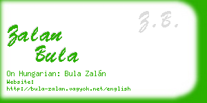 zalan bula business card