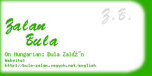 zalan bula business card